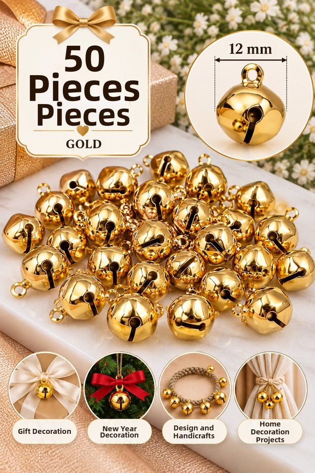 12 mm Metal Christmas Bell Christmas Gift and Decoration Ornament