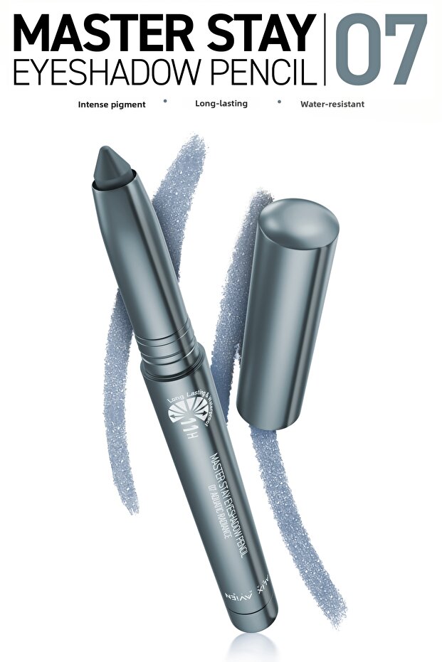 Waterproof 11 Hours Lasting Intense Pigmented Creamy Eye Pencil Shadow -Master Stay 07 Aquatic Radience