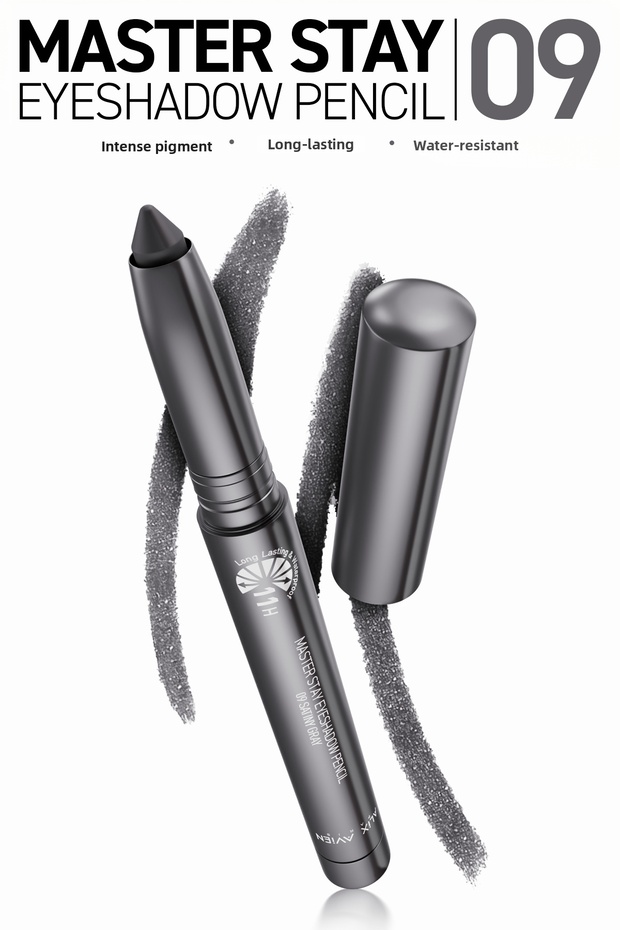 Waterproof 11 Hour Lasting Intense Pigmented Creamy Eye Pencil Shadow - Master Stay 09 Satiny Gray