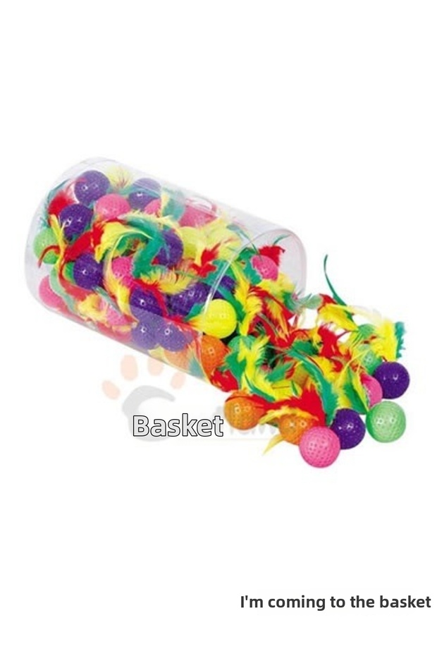 Spt-Gld Feather Ball (00211) 100 Pieces
