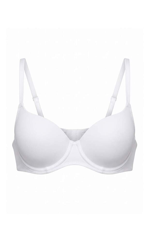 Beyaz Micro Kaplı T-Shirt Bra Sütyen THMAW27SU00023