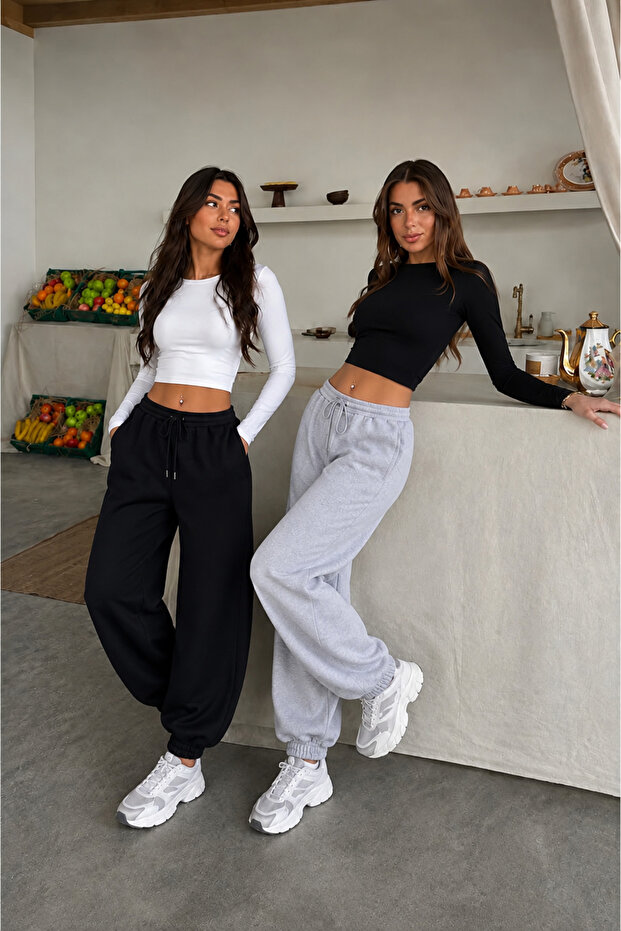 Mi̇tto Sport Gri̇ Men's Slimfit Sweatpants with Elastic Cuffs at the Waist