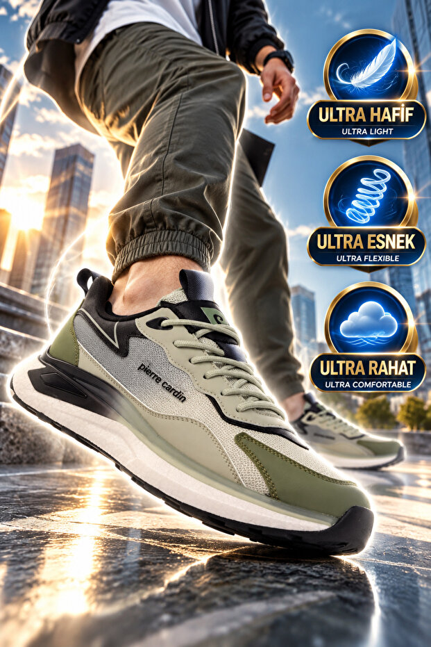 Khaki Mesh Lightweight Men's Casual Shoes Pci-11350 m