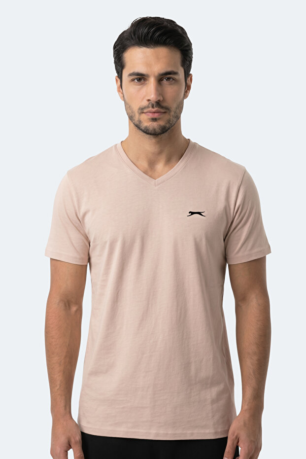 Rivaldo in Men's V-Neck Stone Gray T-Shirt