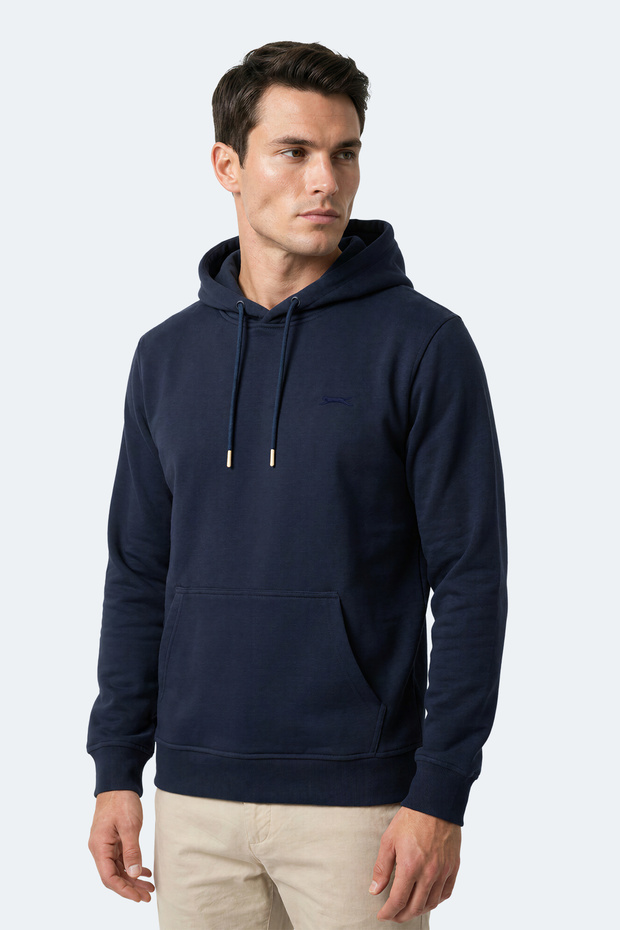 Kevro I Men's Hooded Navy Blue Sweatshirt