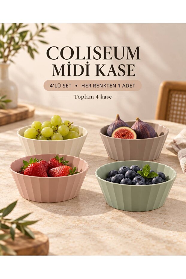 Coliseum 4-Piece Midi Bowl