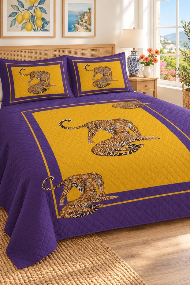 Tiger Pattern Double Printed Pique (200x220 Cm)