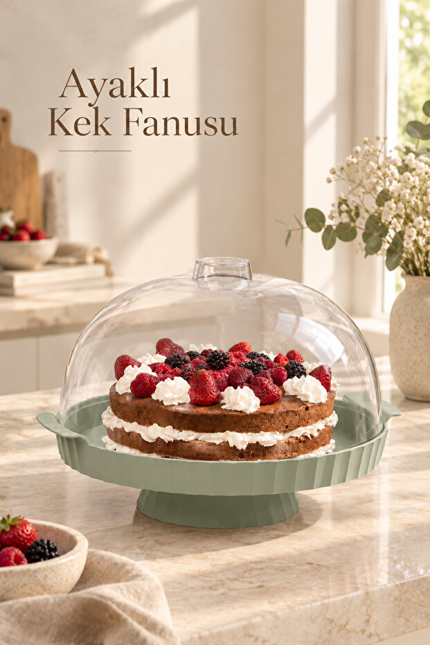 Coliseum Footed Green Round Cake - Cake Pan