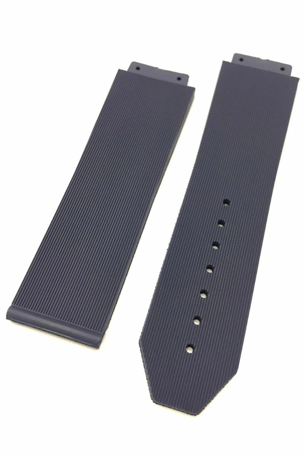 Hublot Big Bang Classic Fusion Compatible Navy Blue Silicone Watch Band - Case Entry 19 mm