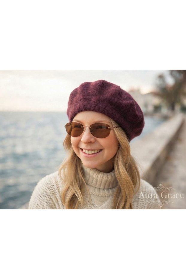 Soft Textured French Beret Winter Beret Women's Plush Painter Trend Style Hat