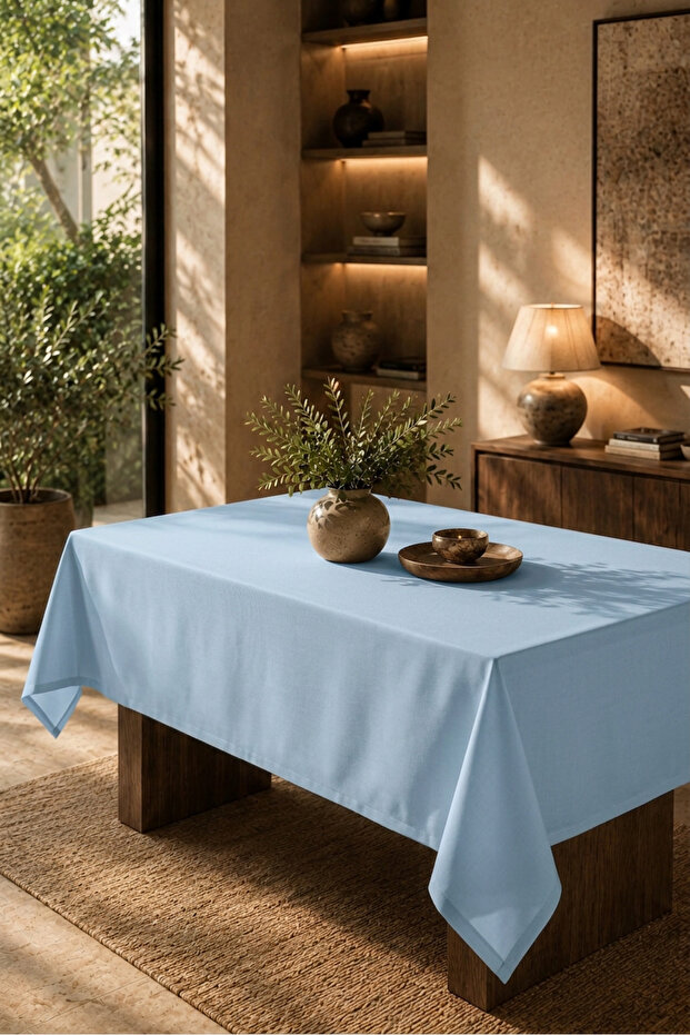 American Service, 130 X 230 Baby Blue Tablecloth