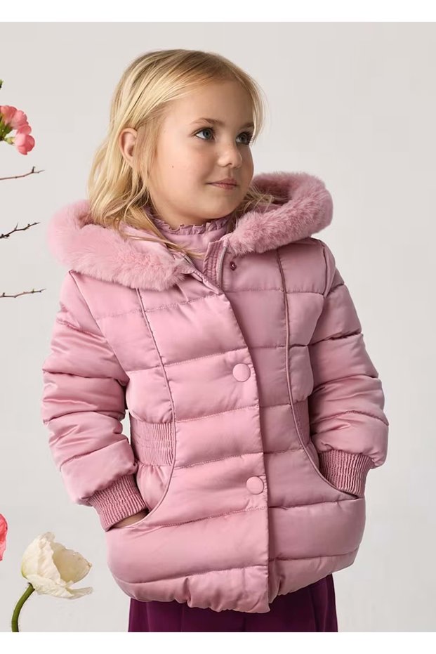 Girl's Hooded Coat Pink