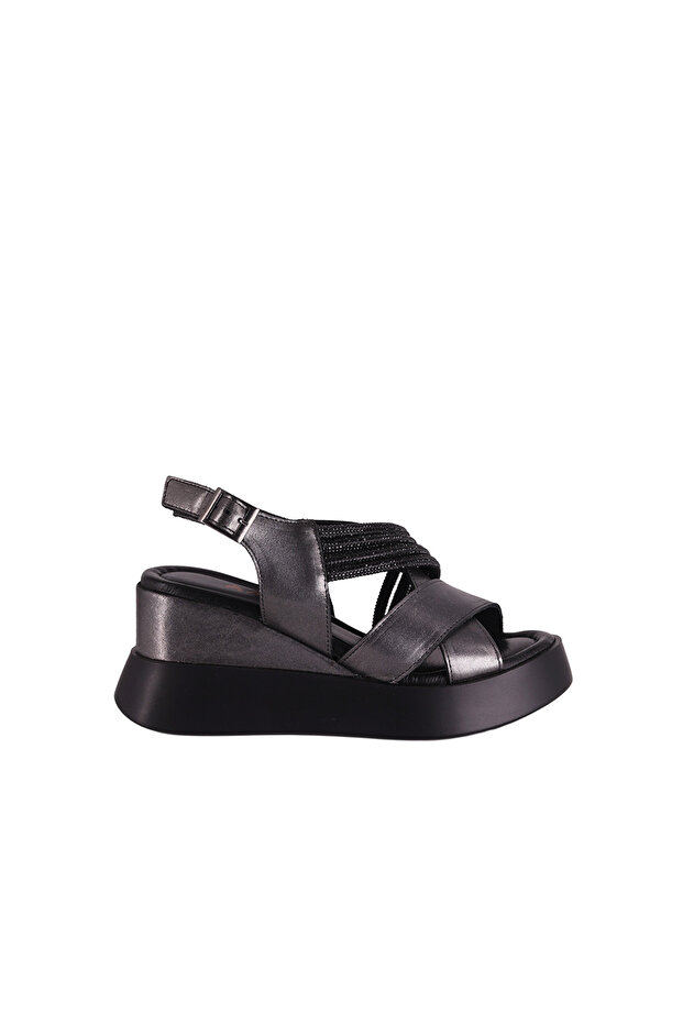 Women's Heeled Sandals Platinum Leather