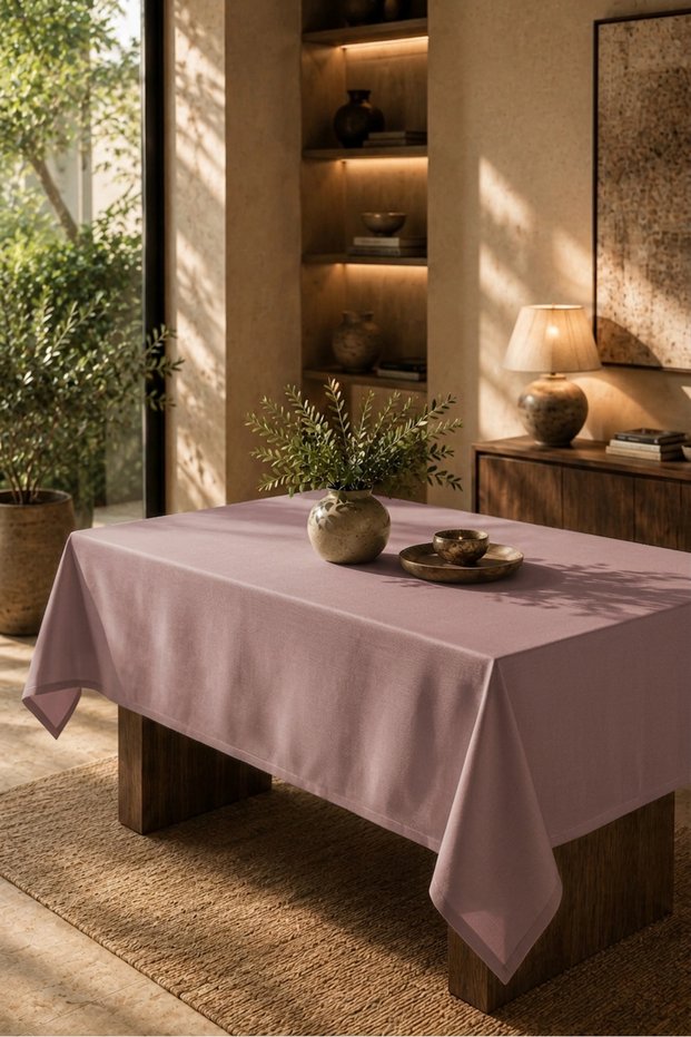 American Service, 130 X 230 Dried Rose Tablecloth