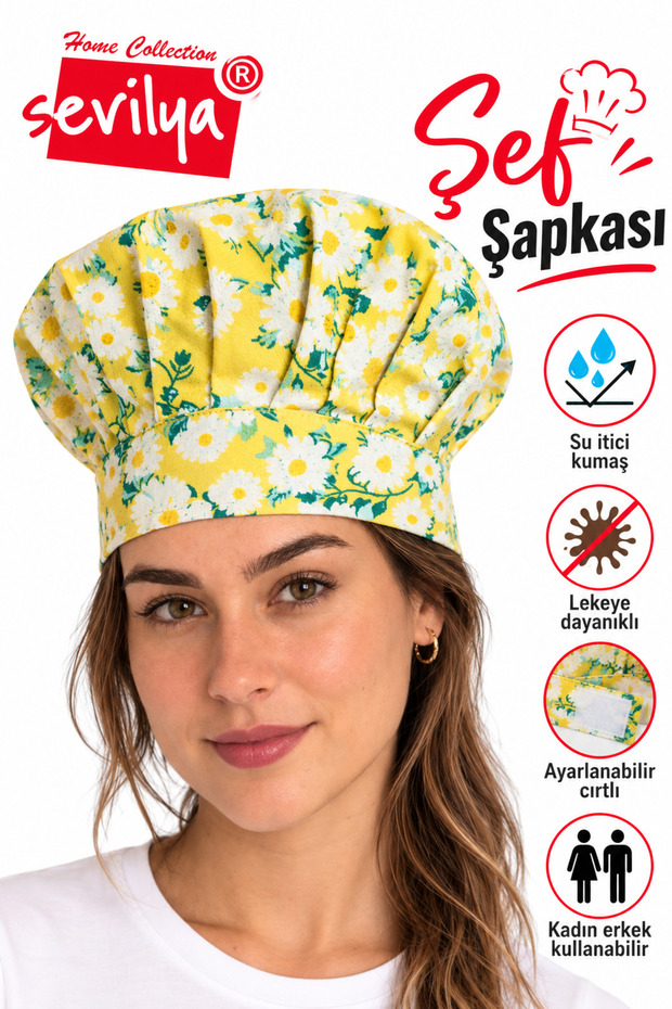 Adjustable Chef's Beret Adjustable Chef's Hat Chef Hat Patterned Chef Hat