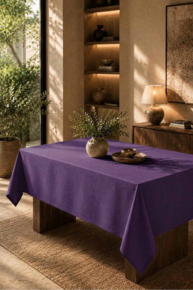 American Service, 130 X 230 Purple Tablecloth