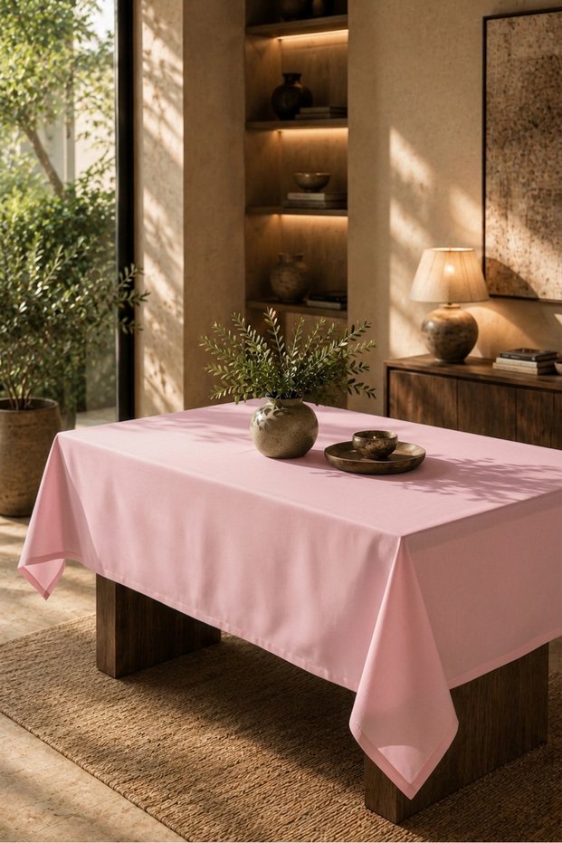 American Service, 130 X 230 Pink Tablecloth