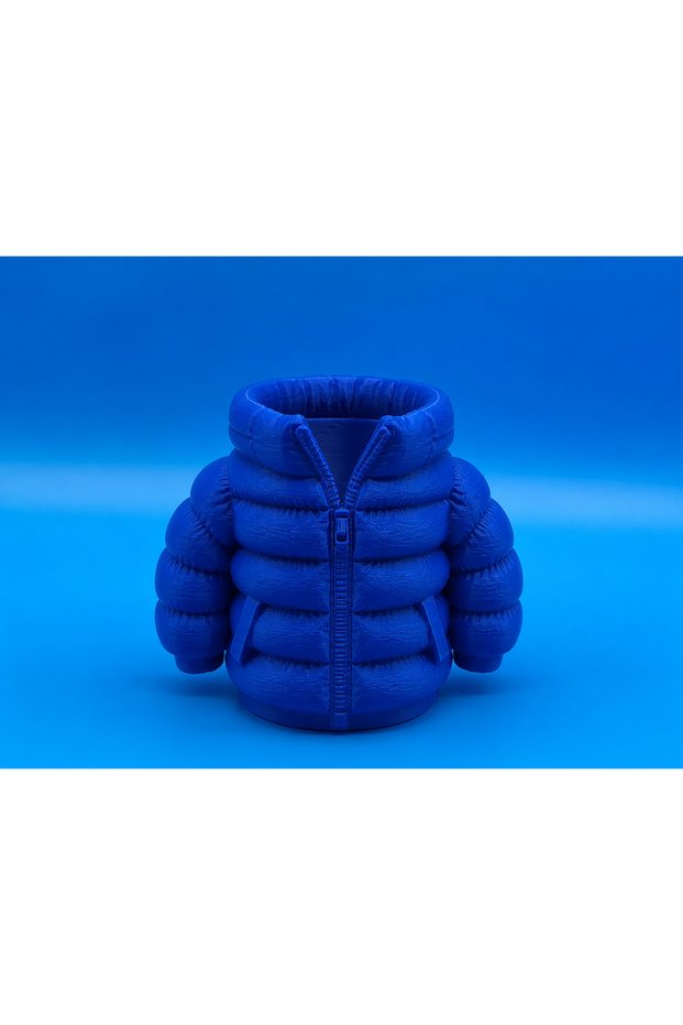 3D Printed Inflatable Coat Pen Holder - Desktop Organizer-Blue