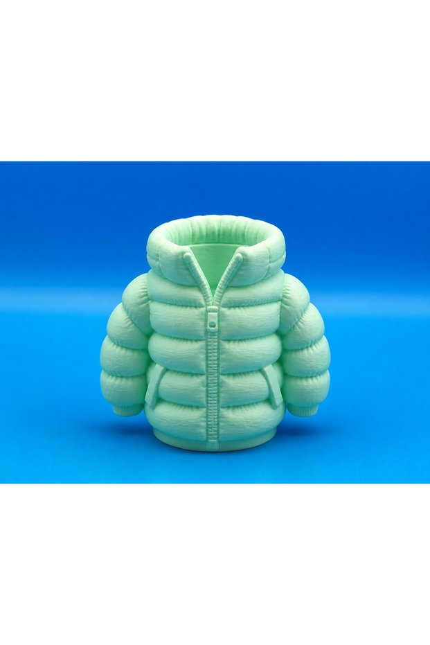 3D Printed Inflatable Coat Pen Holder - Desktop Organizer-Mint