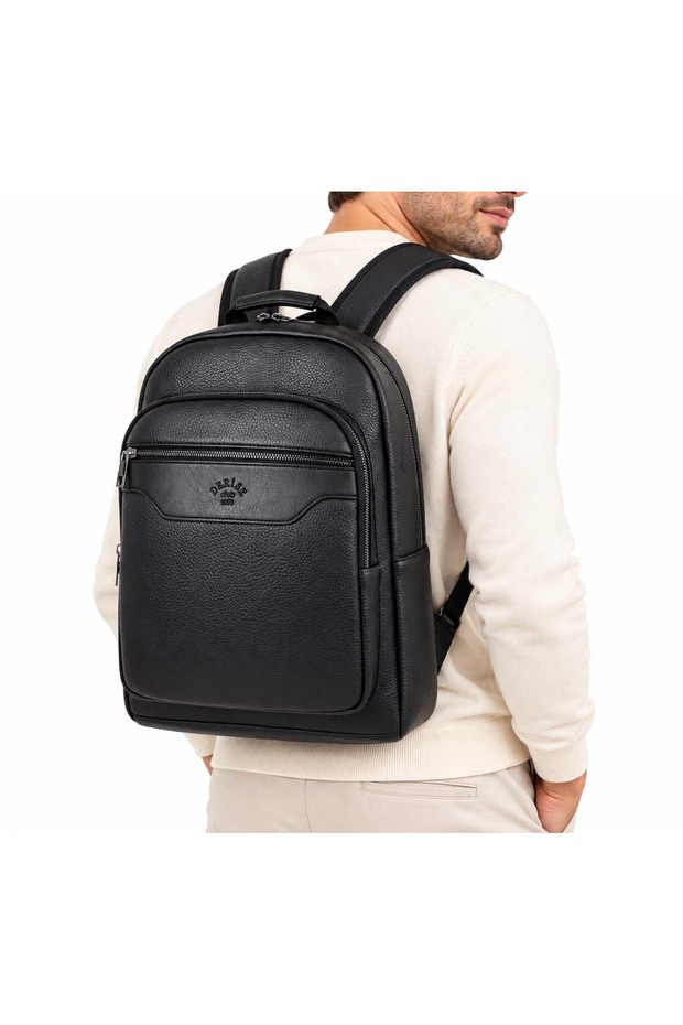Unisex Black School and Backpack with Laptop Compartment