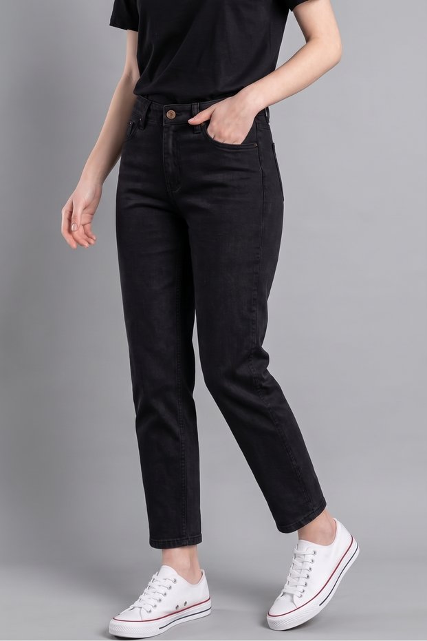 Women's High Waist Boyfriend Denim Pants
