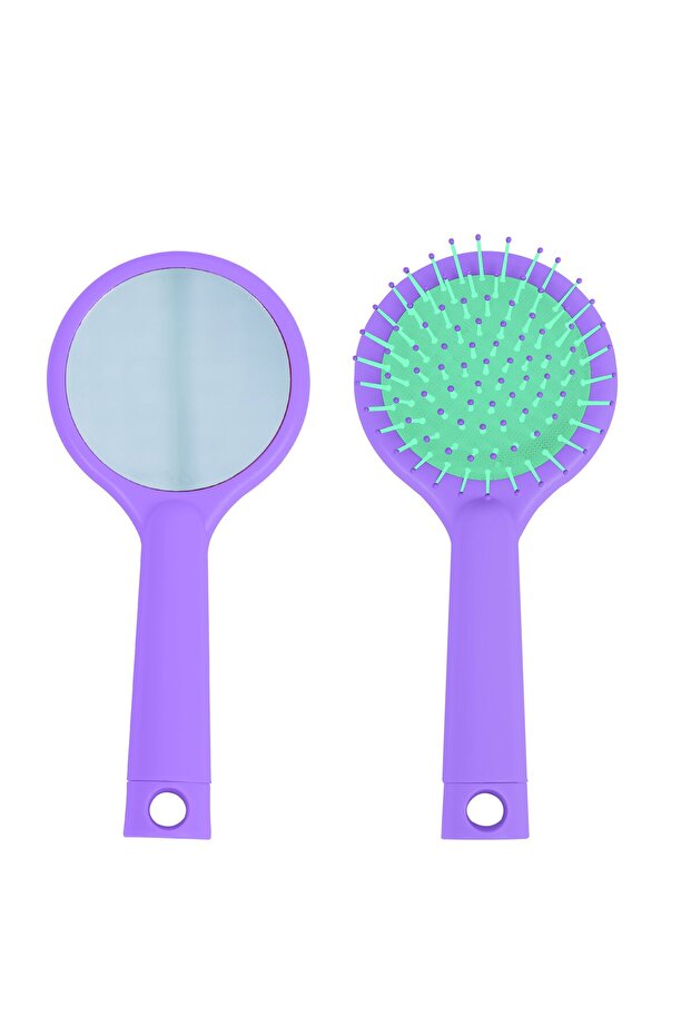 Hair Brush Mirrored Purple -27