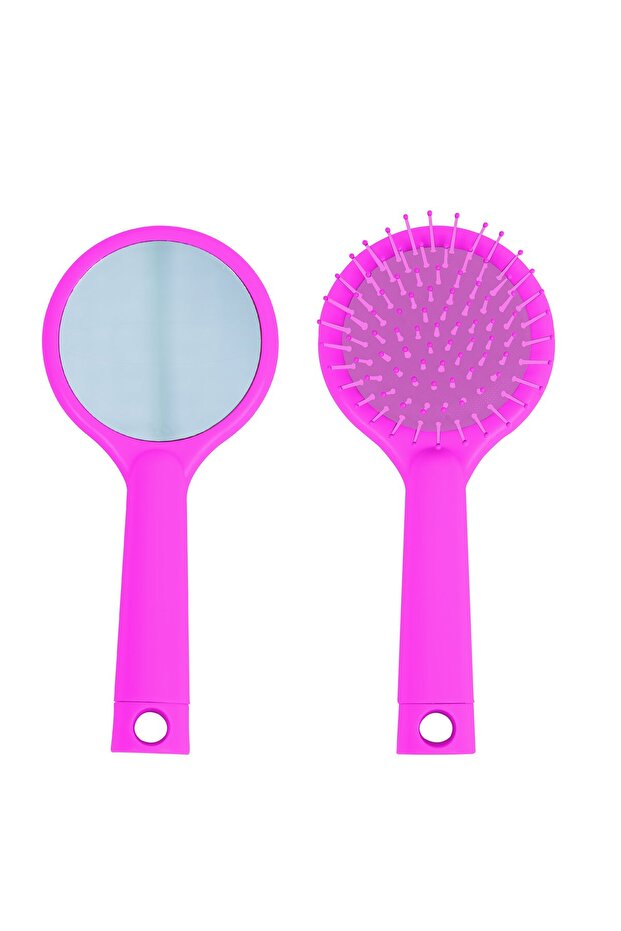 Hair Brush Mirrored Pink -27
