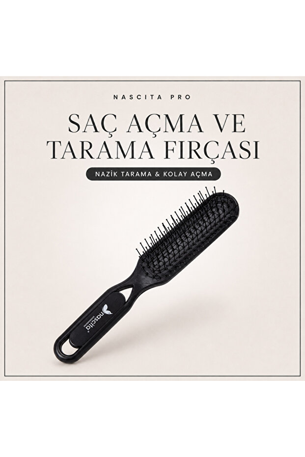 Pro Hair Lightening and Combing Brush Black - 45