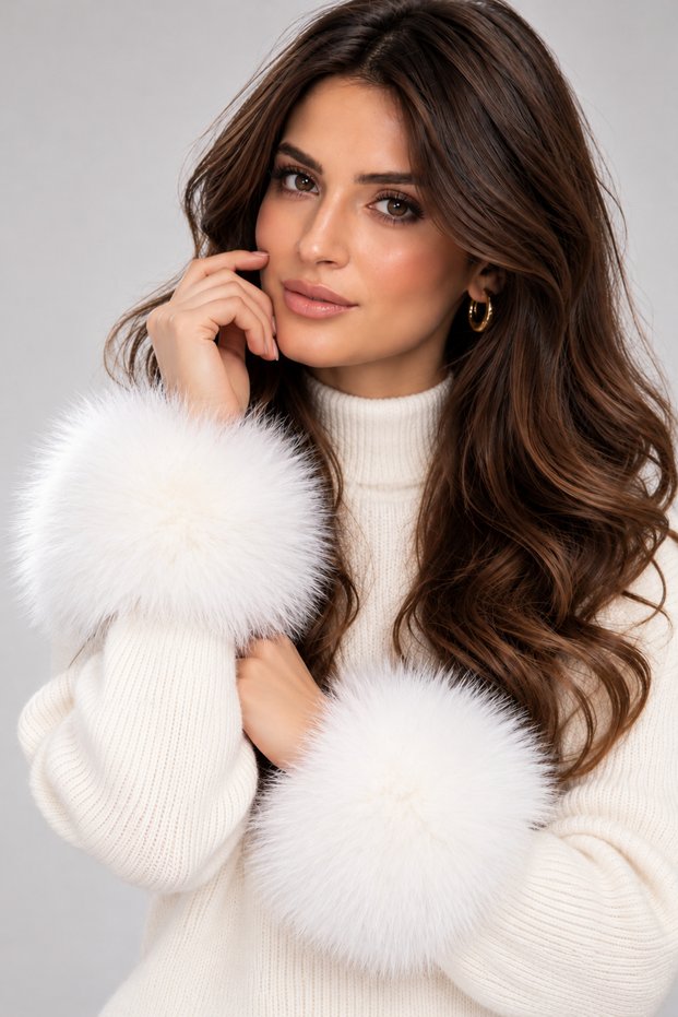 Fur Sleeve Covers & Cuff Set