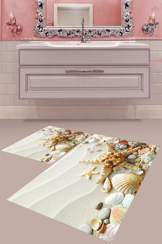 Digital Printing Washable Non-Slip Base Modern Bathroom Mat