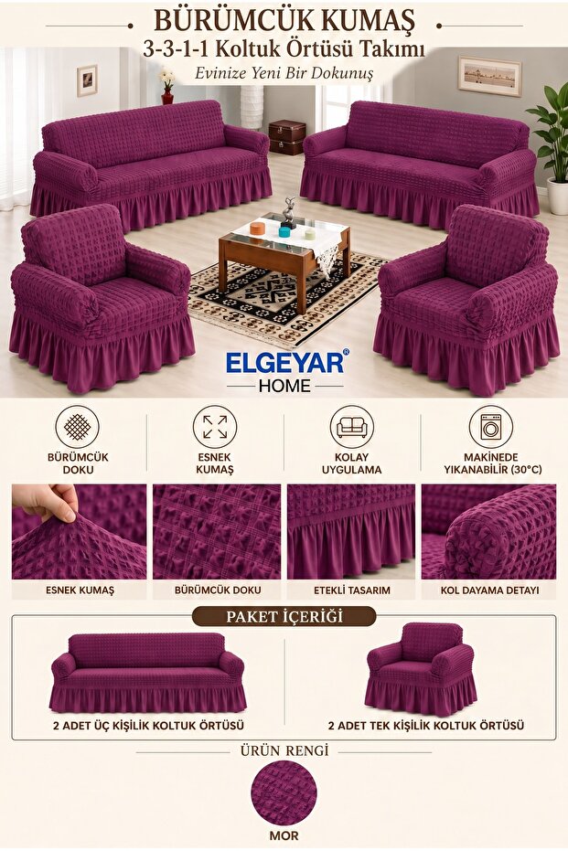 Bürümcük Sofa Sofa Bed Cover Armchair Cover 3 3 1 1