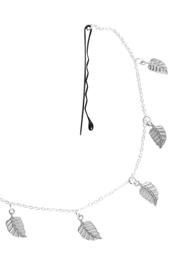 Silver Leaf Hair Chain