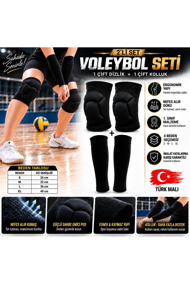 Volleyball Knee Pads Volleyball Arm Sleeves Set of 2 Adult and Kids Volleyball 1 Pair of Knee Pads 1 Pair of Arm Sleeves 4 Pieces
