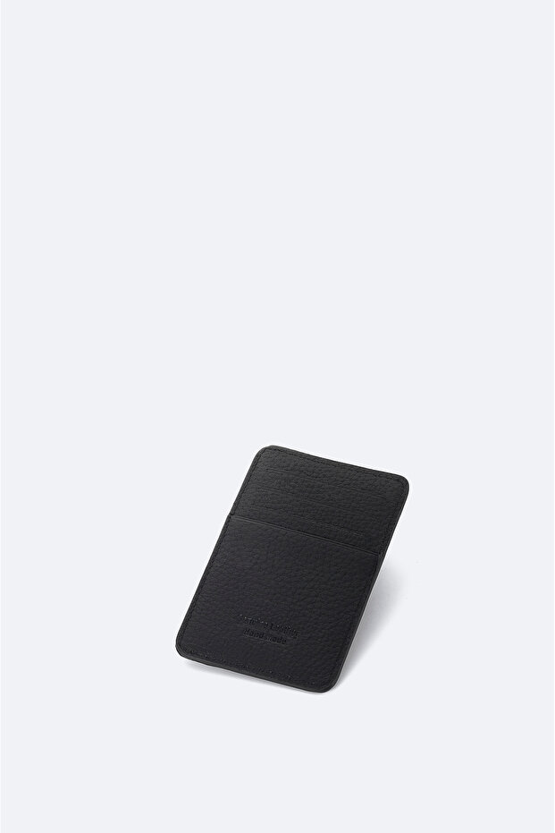Men's Black Leather Business Card Holder B009554
