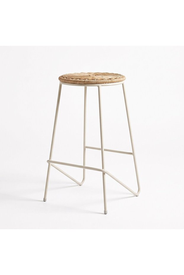 Bar Taburesi Rattan Krem