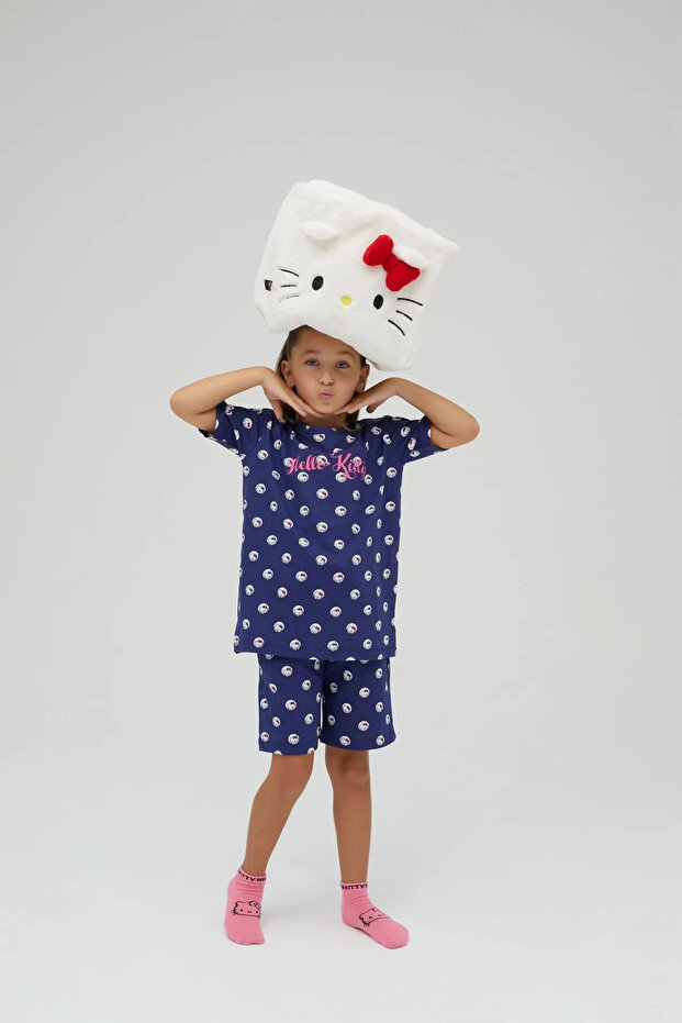 Girls' Short Shorts Cotton Pajama Set