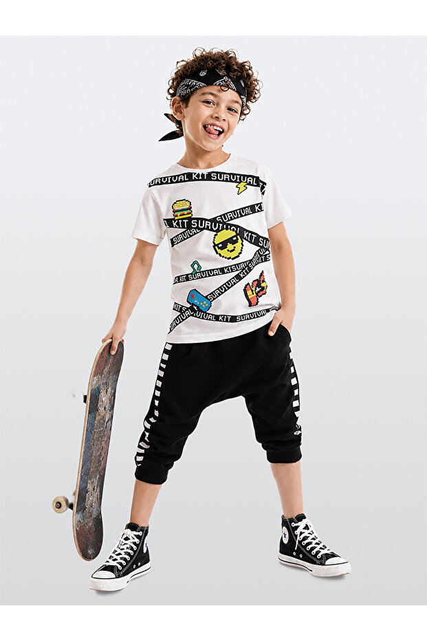 Survival Boy's T-shirt Capri Shorts Set