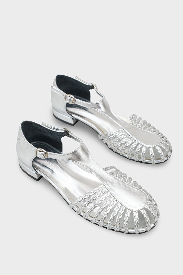 Arleen Knitted Short Heeled Women's Shoes Ballet Flats