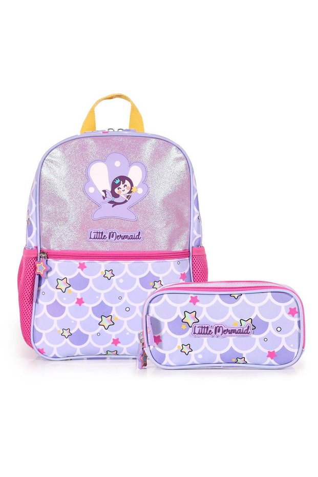 Milk&Moo Children's Backpack and Pencil Case Set Shimmering Mermaid