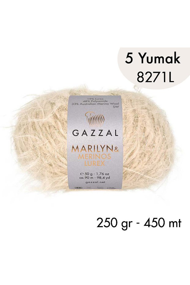 Marilyn & Merinos Lurex 8271 L- 5 Yarns 250 Gr