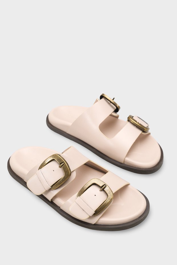 Ilyssa Two-Strap Buckle Women's Slippers