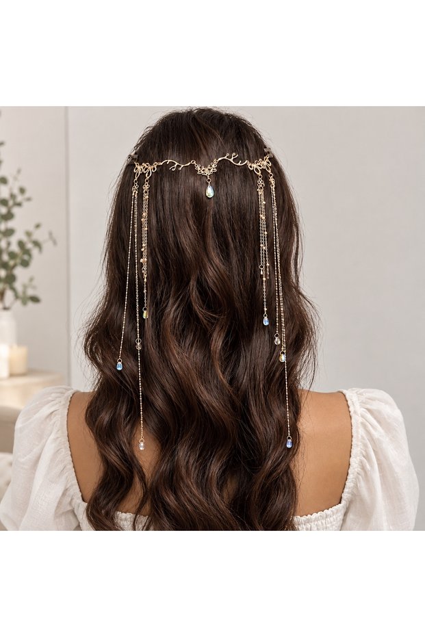 Beaded Bohemian Crown Hair Accessory Wedding/Engagement/Bridal/Henna/Birthday/Party/Graduation/Photography Fashion