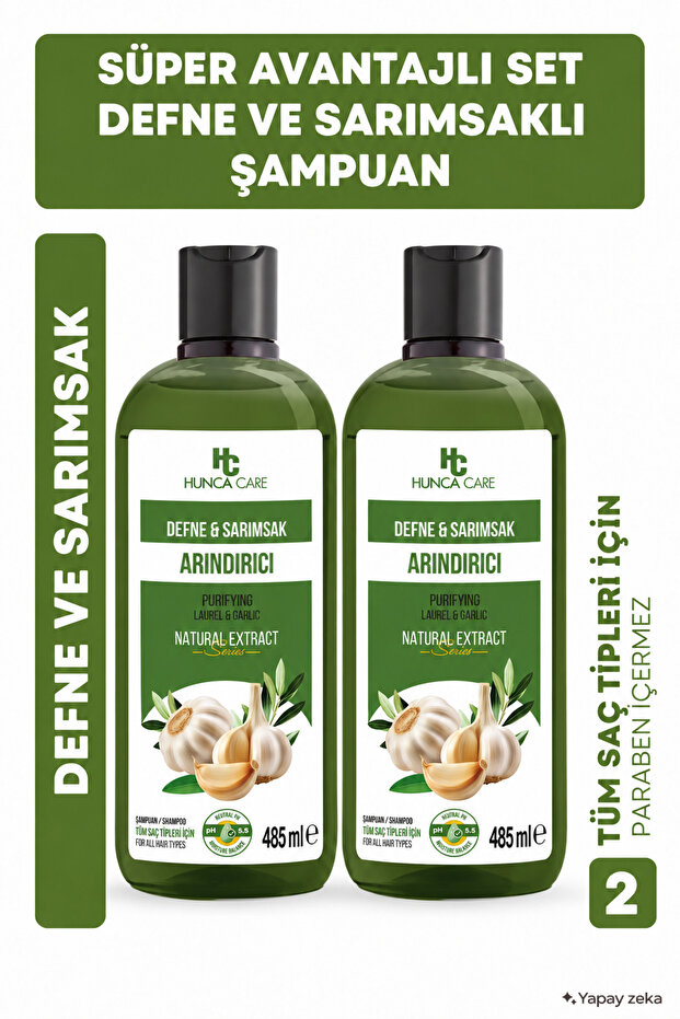 Care Laurel and Garlic Shampoo 700 Ml Set of 2