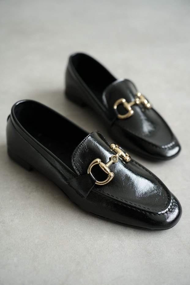 Women's Pixo Flat Sole Ballet Flats - Black-Patent Leather