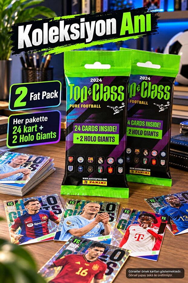 Fifa Top Class 2024 Fat Pack Footballer Cards + 2 Packs (48Pcs Cards + 4 Holo Giants Card)