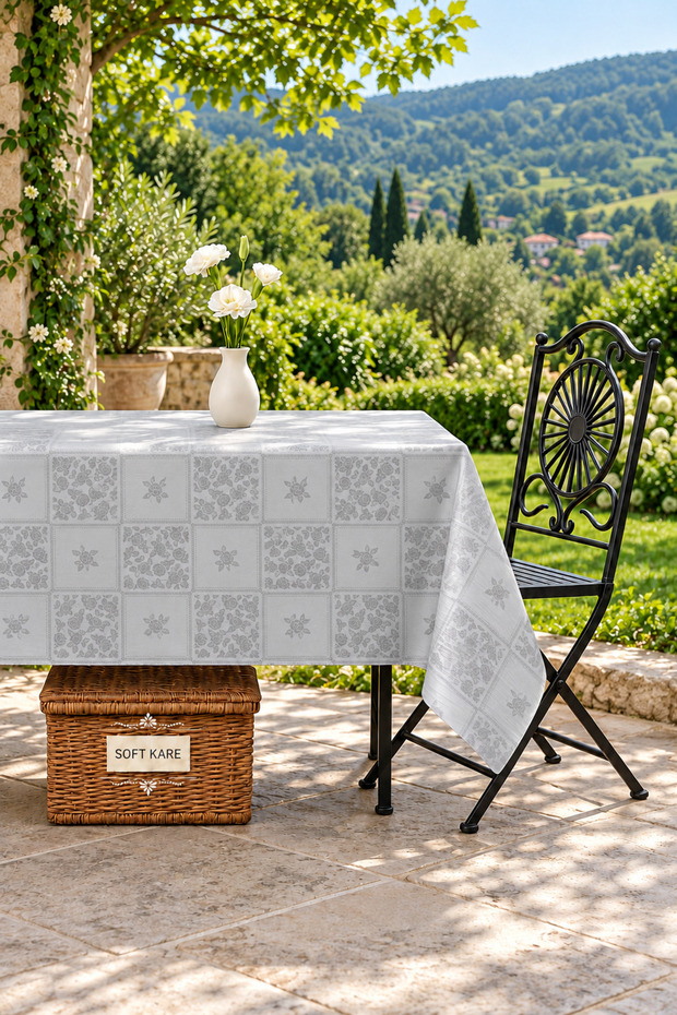 Pvc Fiber Tablecloth – Wipeable, Waterproof, Modern Pattern, for Kitchen and Dining Table