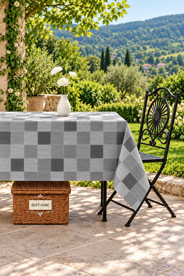 Pvc Fiber Tablecloth – Wipeable, Waterproof, Modern Pattern, for Kitchen and Dining Table
