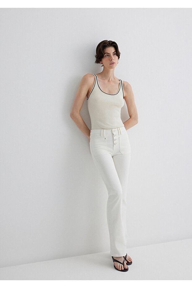Sıerra Gold Premium Off-White Jean Pants 1010578-89774