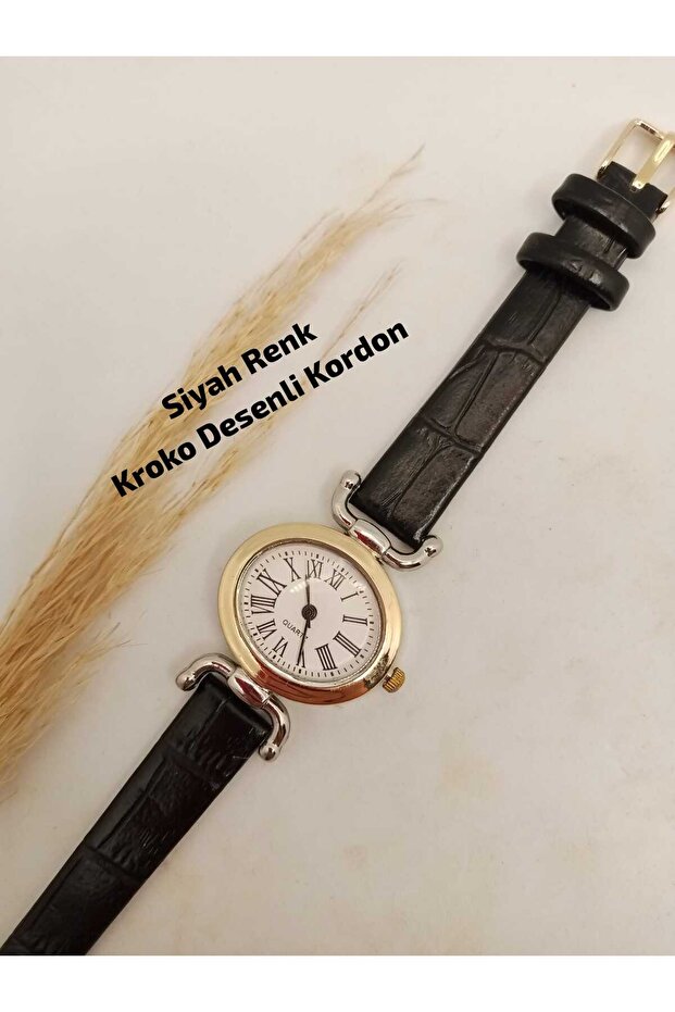 New Model Women's Wristwatch, Stylish Strap Wristwatch, White Color Dial with Roman Numerals, Gold Color Case