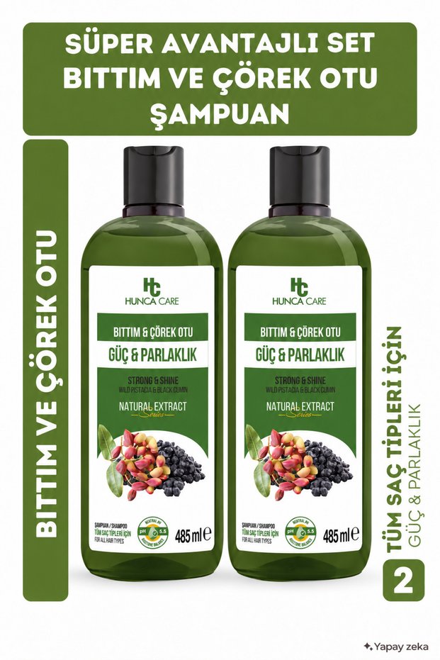 Bıttım & Black Cumin Shampoo 485ml Set of 2